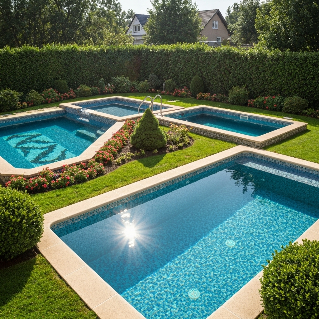 Small backyard with diverse pool ideas