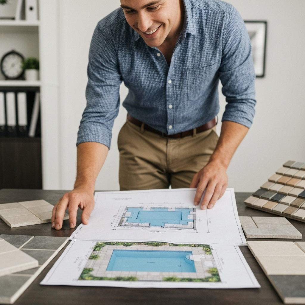 Designer planning small pool