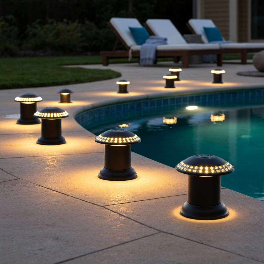Assorted pool lighting fixtures