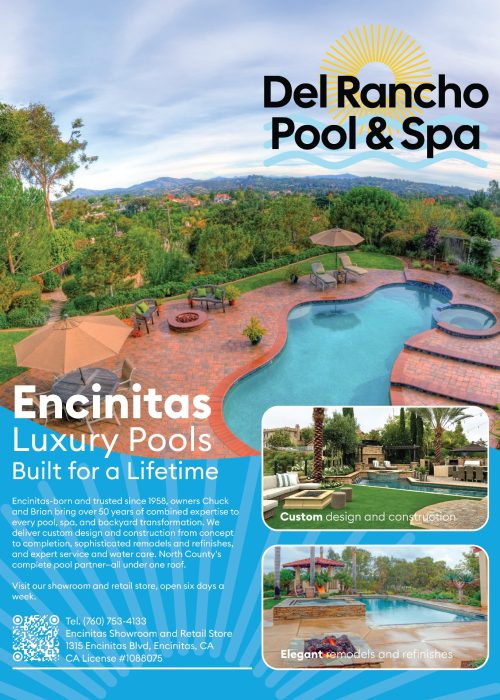 Del Rancho Pools - The Local Encinitas Magazine Ad December 2025